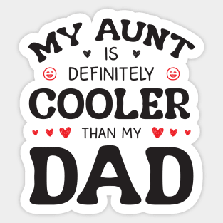 Cool Aunt Funny Nephew Niece Sticker